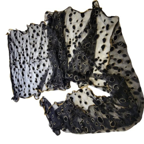 Gold and Black Glitter Scarf - Picture 4 of 6